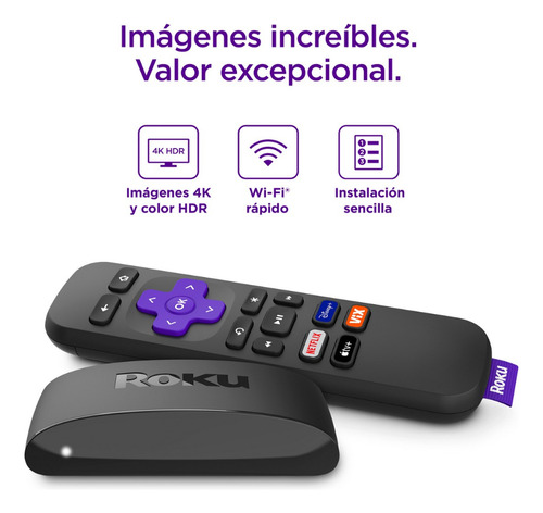 Roku Express 4K Streaming Tv Control Remoto 3940Mx 1Gb Negro