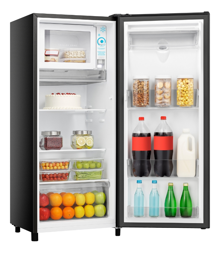 Heladera Hisense Single Door 177 Litros Dispenser De Agua Negra