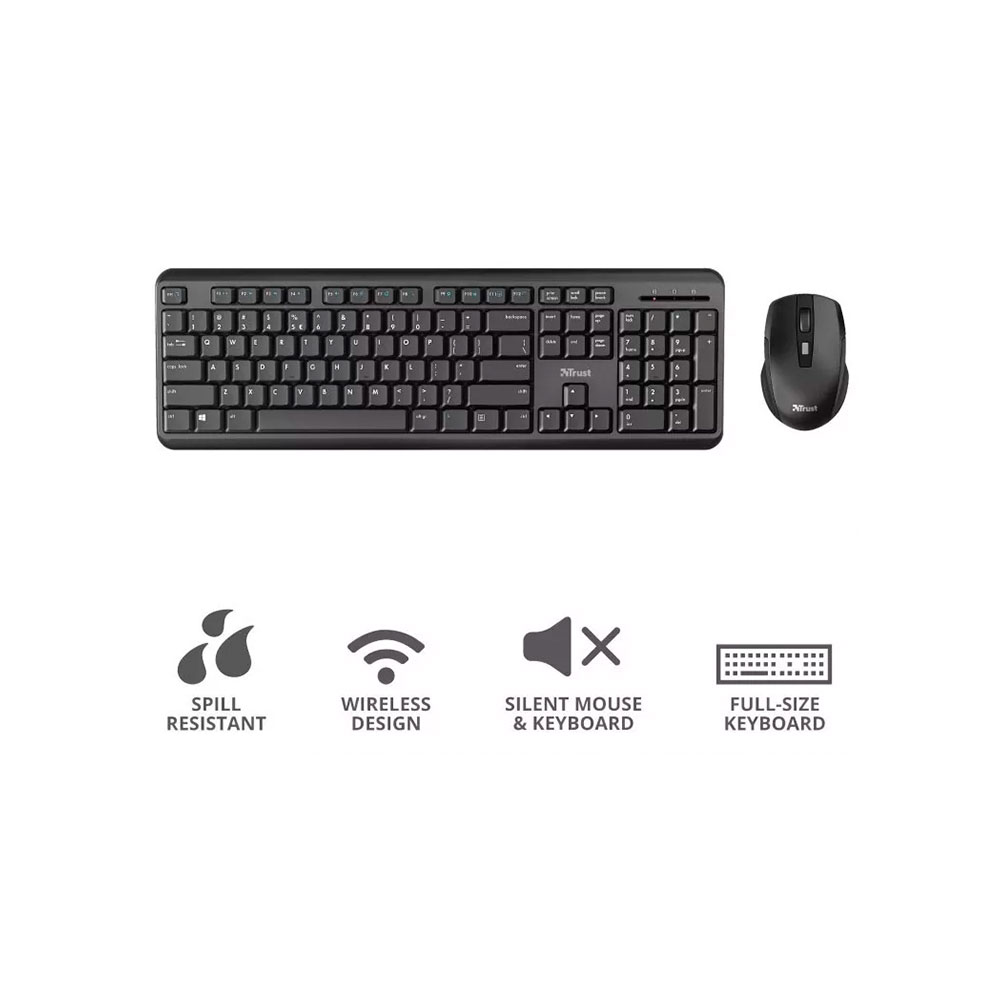 Teclado Y Mouse Trust Ody Wireless Es 