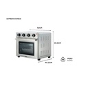 Horno Eléctrico Freidor BGH Mecánico Inoxidable 30L