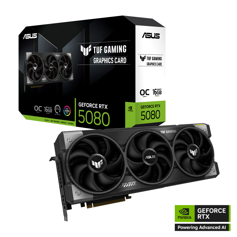Placa de video Asus TUF Gaming GeForce RTX 5080 OC Edition 16GB