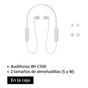 Auriculares Sony WI-C100/WZUC White