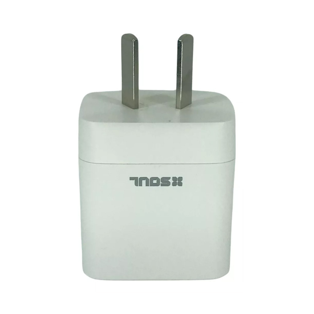 Cargador viajero Soul PD+USB QC sin cable blanco