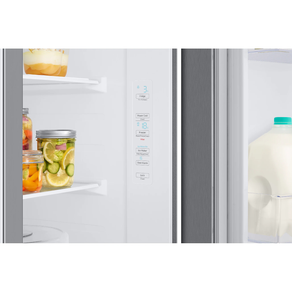 Heladera Samsung 716L NF Gris Side By Side RS27T5200S9