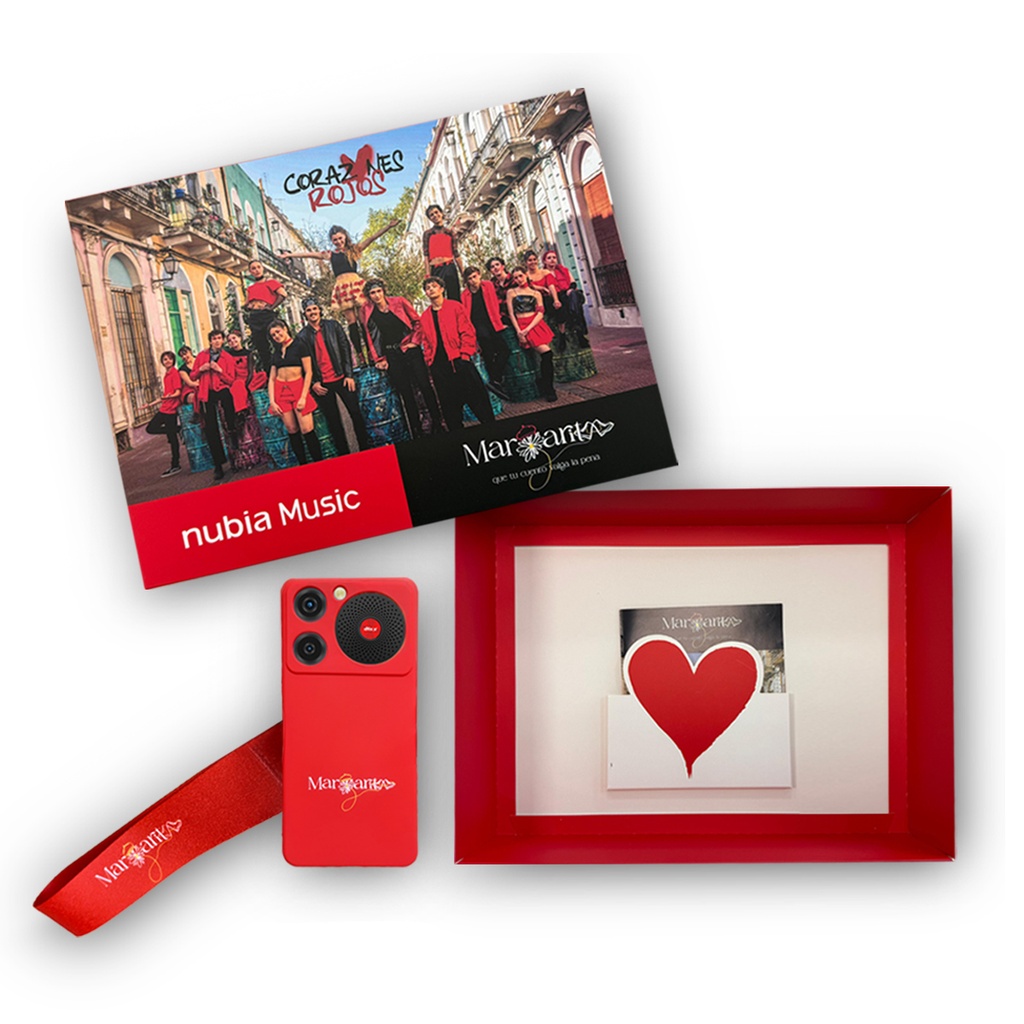 Kit Nubia Music Margarita Edición Corazones Rojos