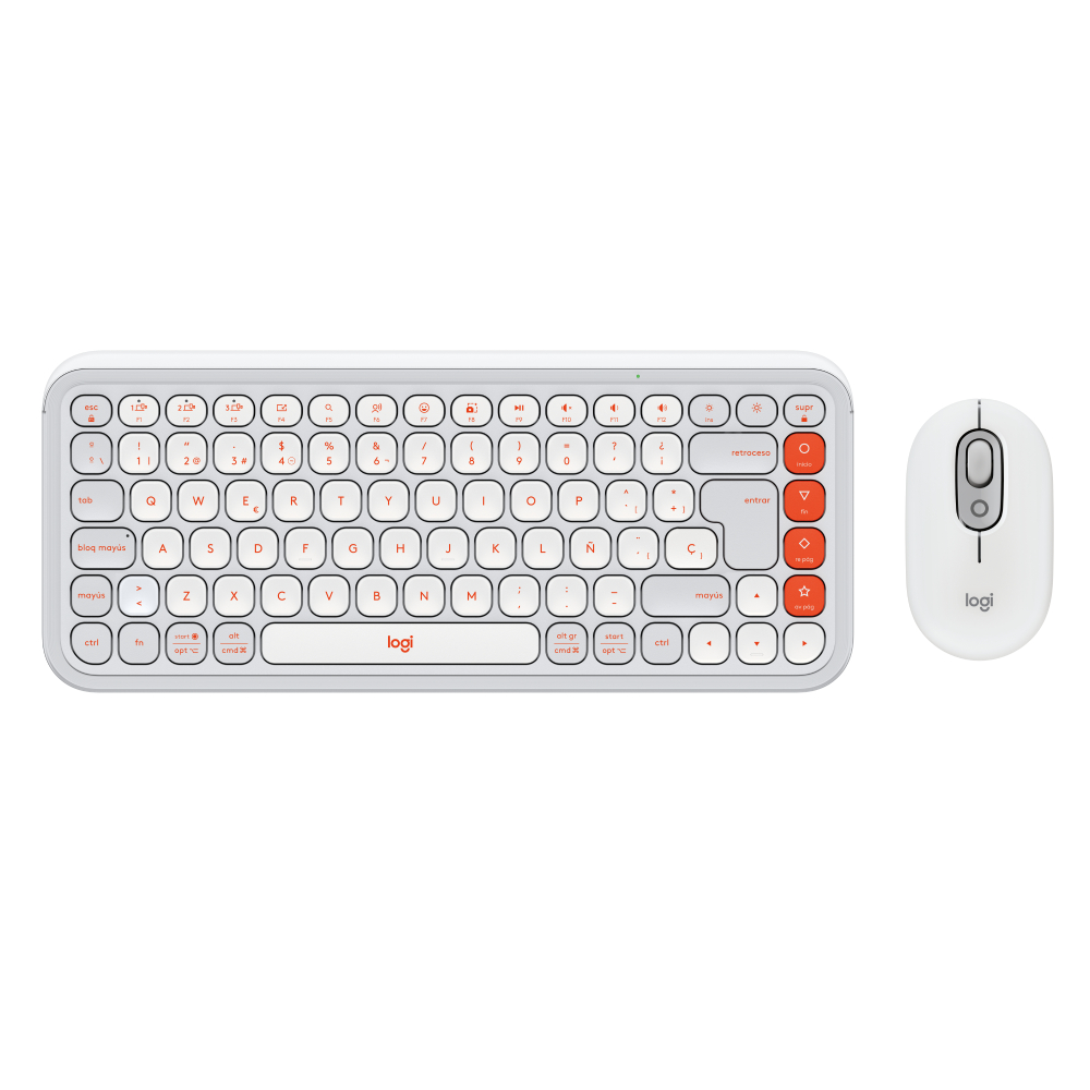 Combo Logitech Pop Icon Español, Blanco