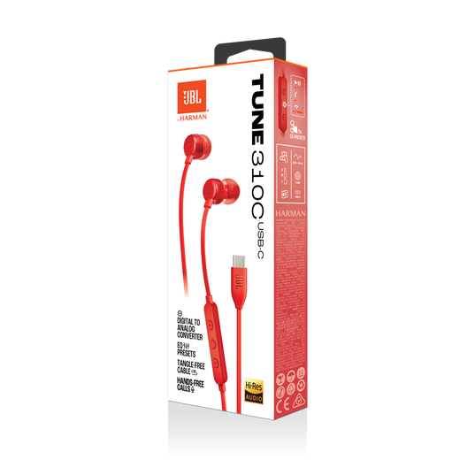 Auriculares JBL Tune 310C Rojo