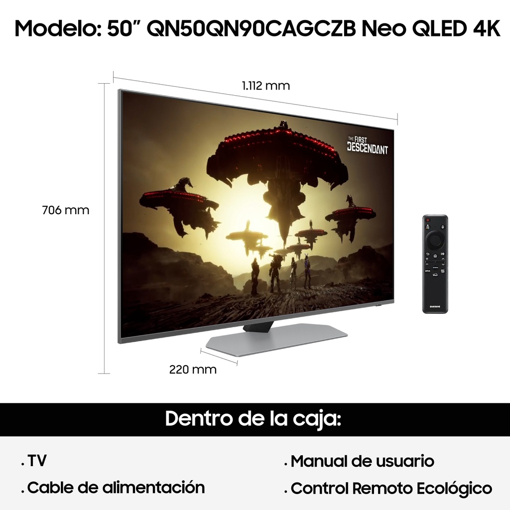 Smart TV 50 Neo QLED 4K Samsung QN50QN90CAGCZB