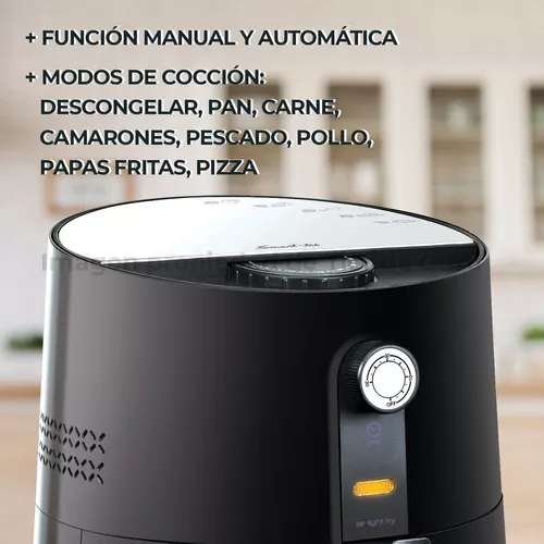 Freidora De Aire Air Fryer 3 Sin Aceite Smart-Tek Negra