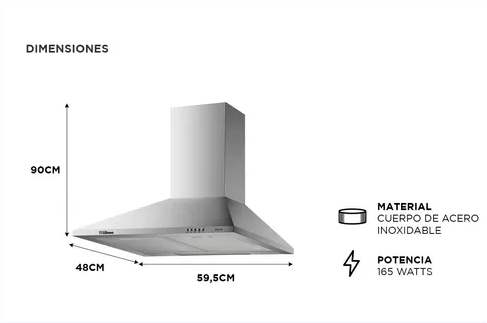 Campana Extractor de cocina Liliana Airclean