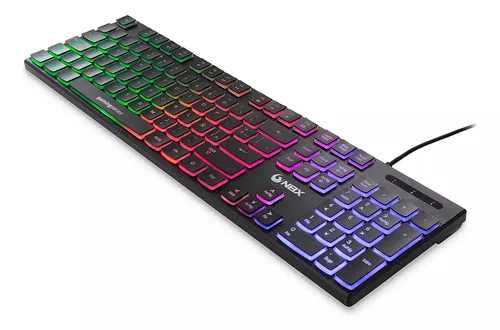 Teclado Gaming NBX Ultra Slim Rainbow Negro Español