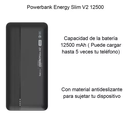 Powerbank Foxbox Energy Slim V2 12500 Mah Negro