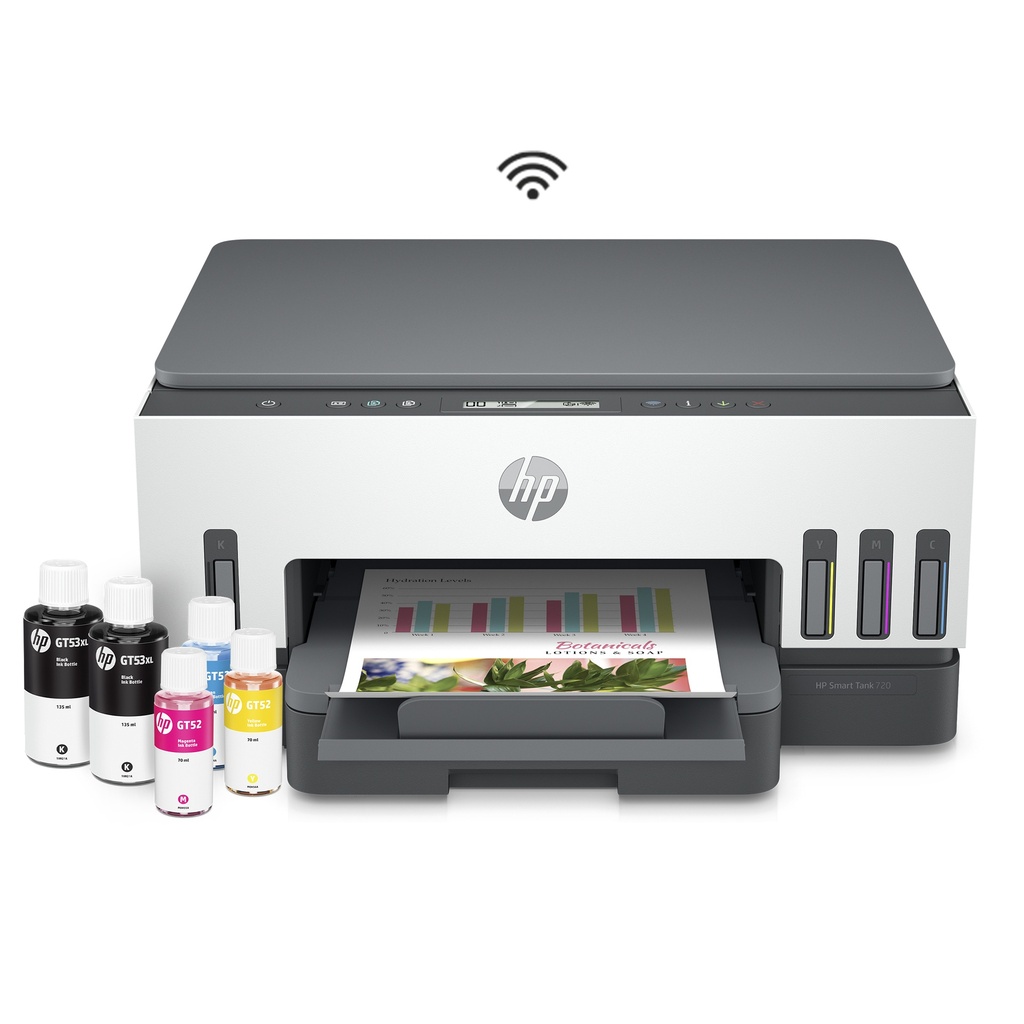 Impresora HP Color Multifunción  Smart Tank 720 Wifi Blanca