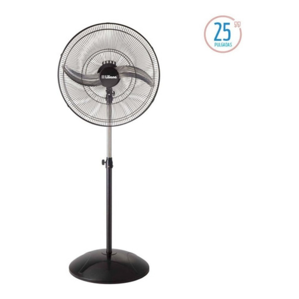 Ventilador De Pie Liliana Negro 25"