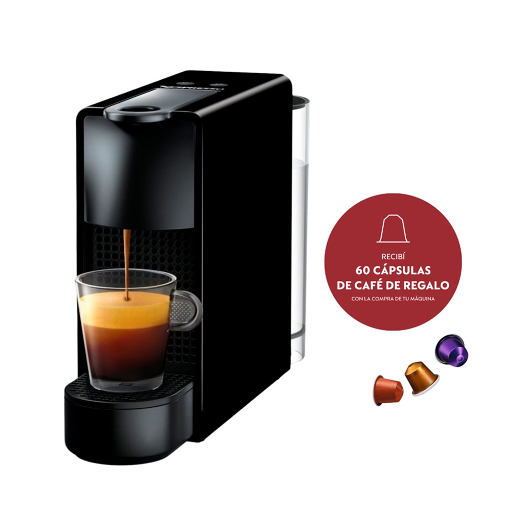 Cafetera Nespresso Essenza Mini C Automatica Negra