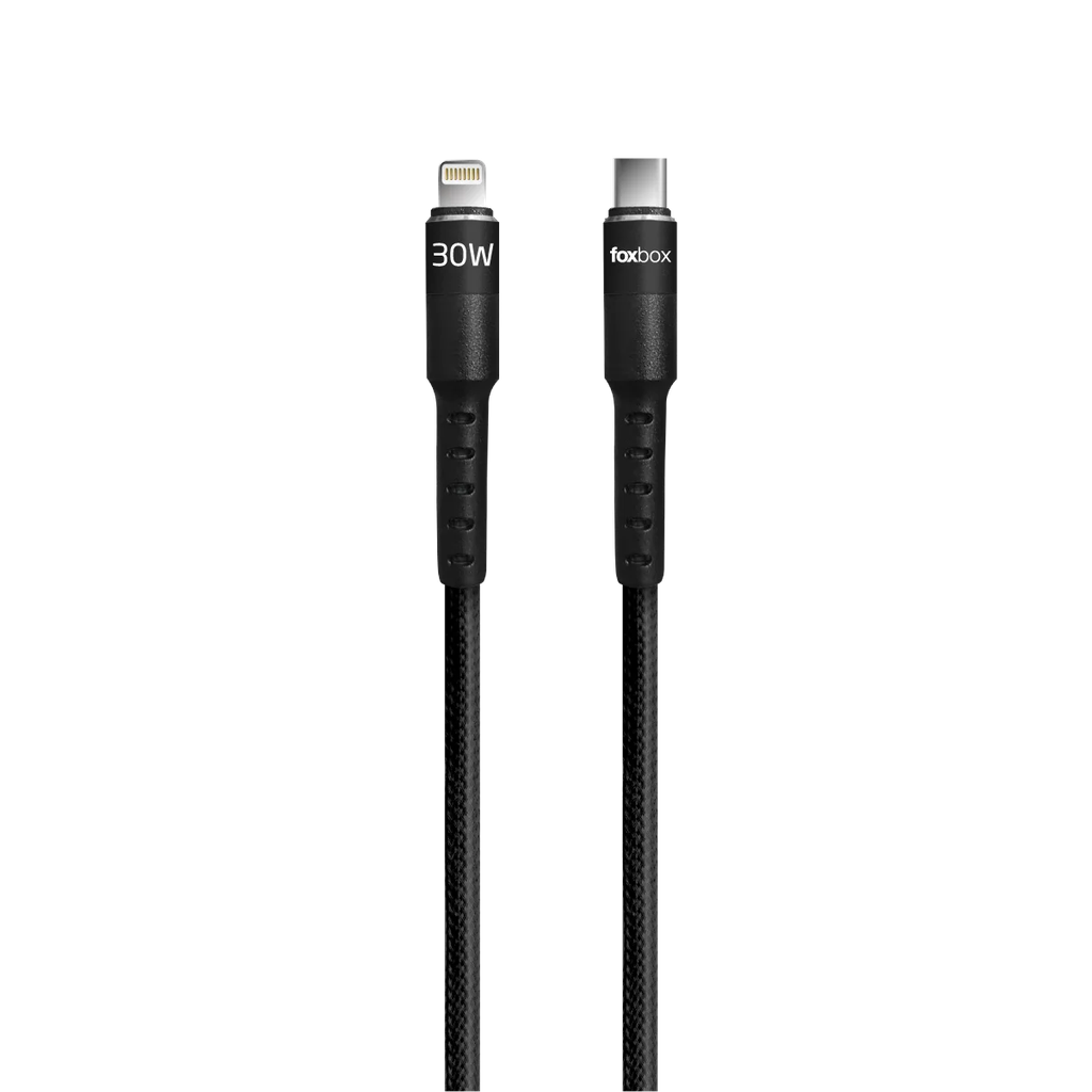 Cable Foxbox Round Pro 2 Metros Tipo C To C Negro