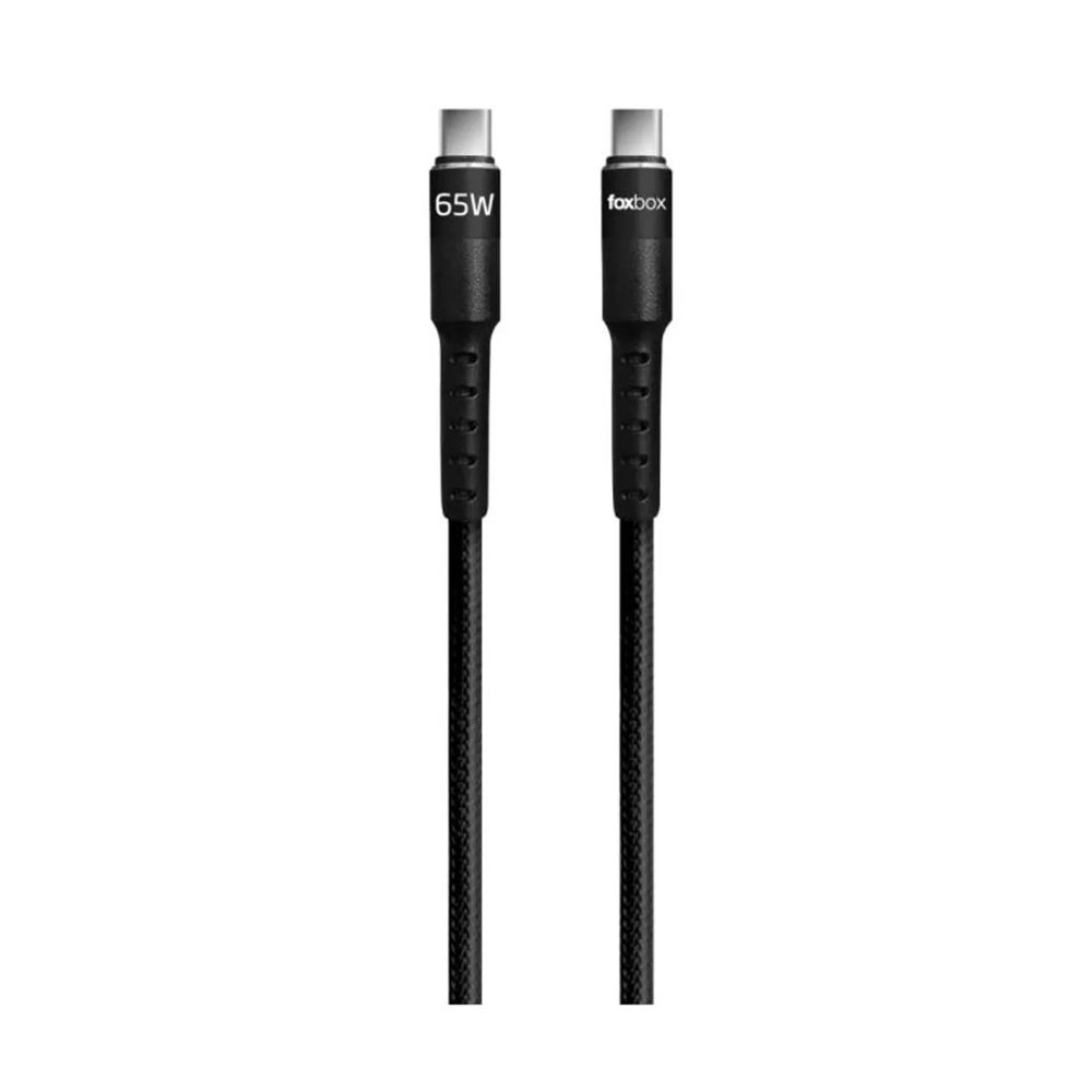 Cable Round Pro FOXBOX USB C a USB C 1.25M Negro