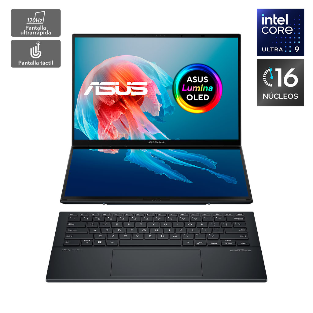 Notebook ASUS Zenbook DUO OLED Intel Core Ultra 9 de 16 Núcleos 32GB 1TB UX8406MA-PZ027W