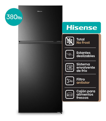 Heladera Hisense Top Mount No Frost 380 Litros      