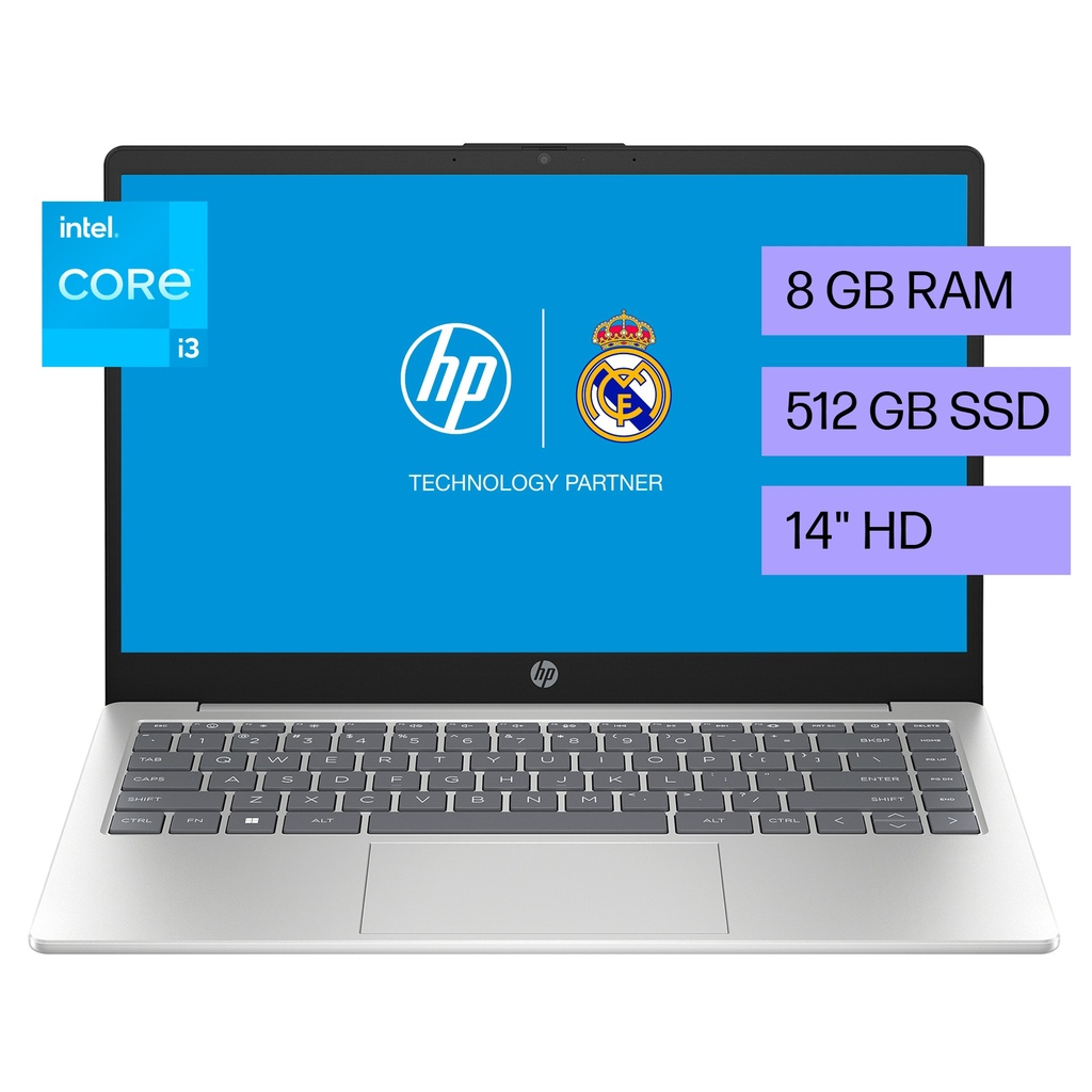 Notebook HP 14" Intel Core i3 8GB 512GB Windows 11 Home FHD - 14-ep0029la