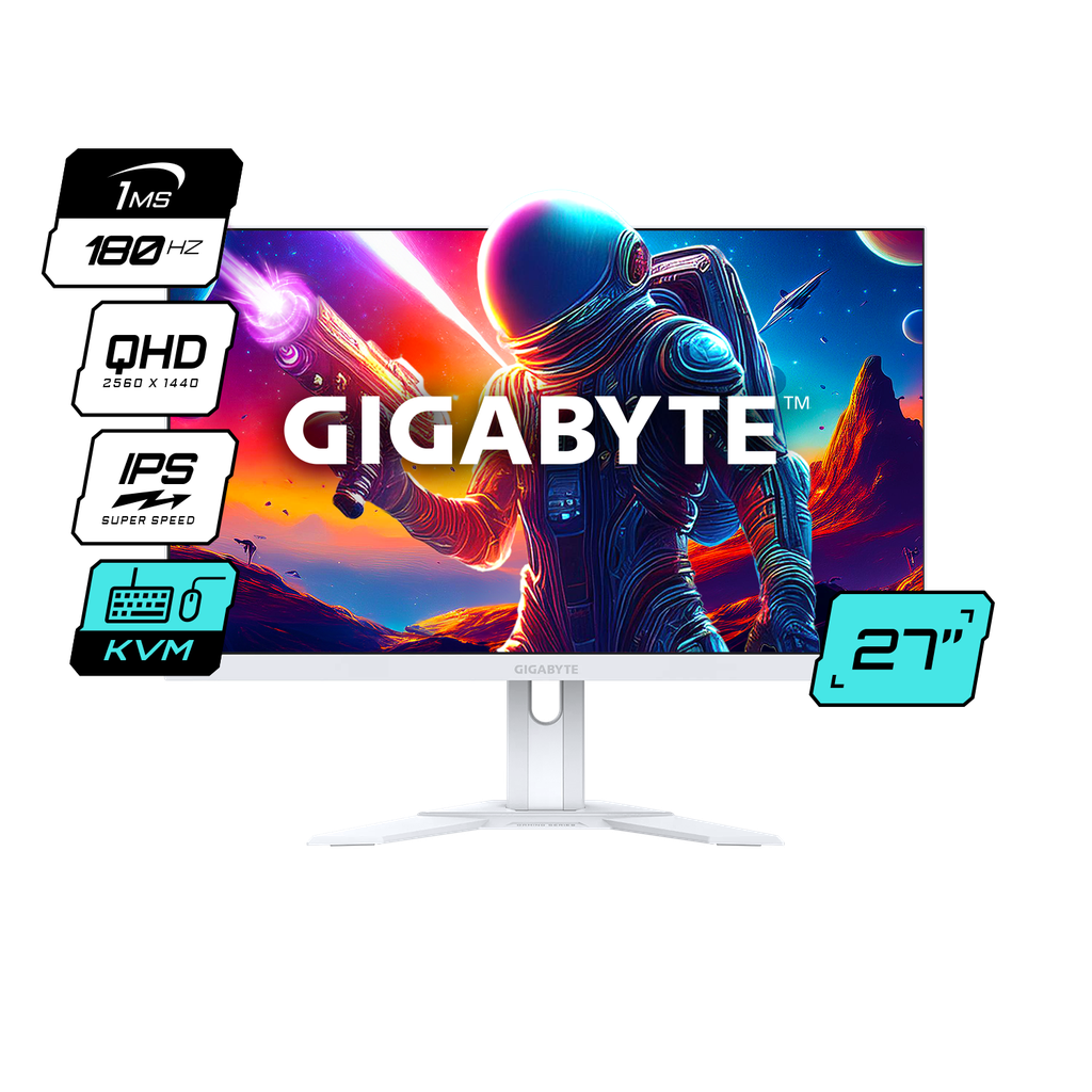Monitor Gigabyte 27" SS IPS 180Hz 1Ms M27QA Ice