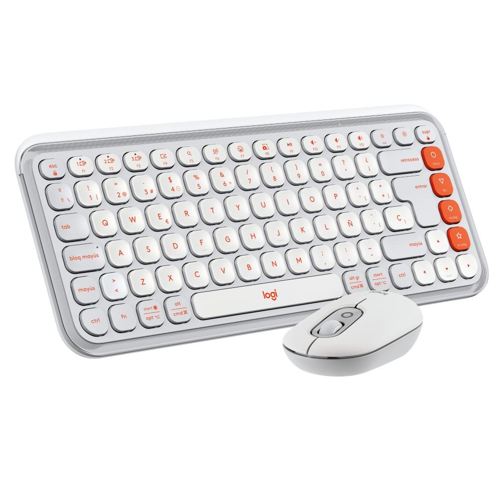 Combo Logitech Pop Icon Español, Blanco