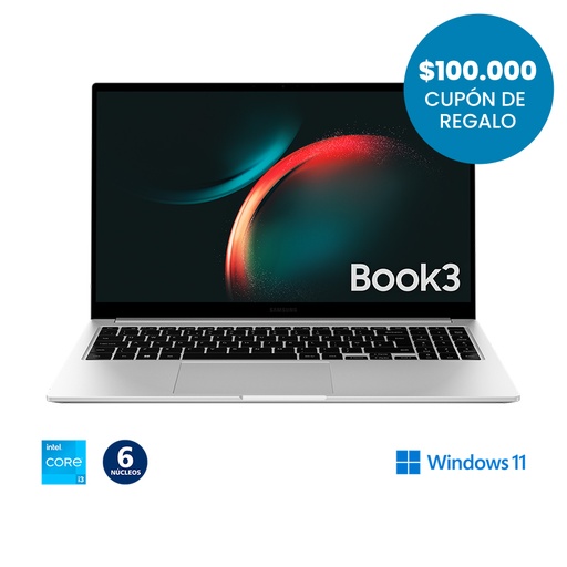[NP750XFG-KB3AR] Notebook Samsung Galaxy Book3  (256, Silver, Core i3)