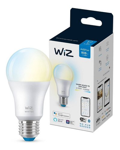 [929002411412] Lampara Wiz Led Bulbo Wifi Luz Calida/Fria 9 Watts E27     