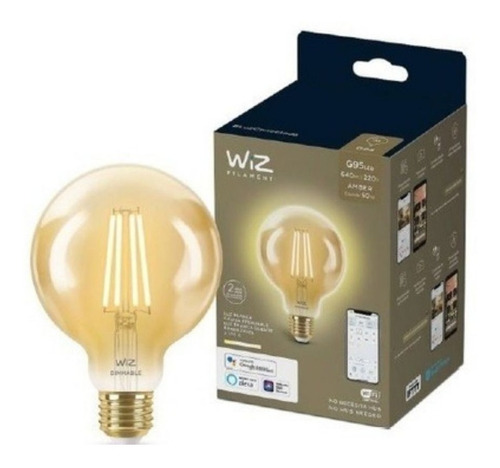 [929002416012] Lampara WIZ Filamento LED Ambar G95