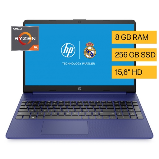 [612G4LA] Notebook HP AMD Ryzen 5 15.6" 8GB 256GB Windows 11 Home SSD - 15-Ef2513La