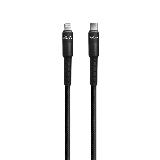 [6960] Cable Foxbox Round Pro 2 Metros Tipo C To C Negro