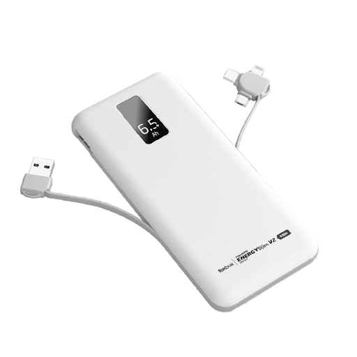 [7667] Cargador Portatil Foxbox Energy Slim V2 6500 Mah Blanco