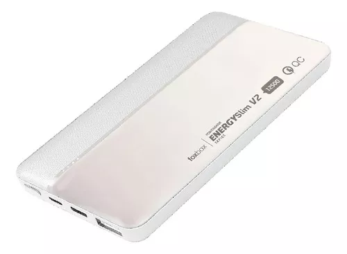 [6889] Powerbank Foxbox Energy Slim V2 12500 Mah Blanco