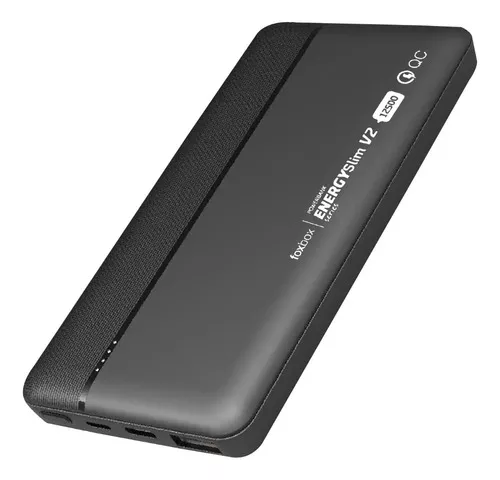 [6890] Powerbank Foxbox Energy Slim V2 12500 Mah Negro