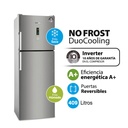 Heladera Kohinoor No Frost Inverter 409 Litros Acero Color Plateado