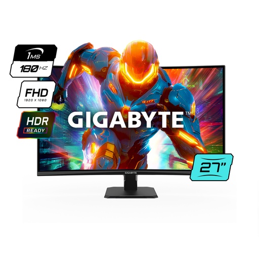 [GS27FC SA1] Monitor Gaming Gigabyte Curvo 27 Full Hd 180Hz 1Ms
