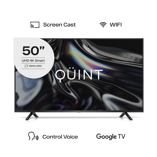 [QT3-50 GTV2024 UHD] Smart Tv Led 50 HD Quint Con Google TV