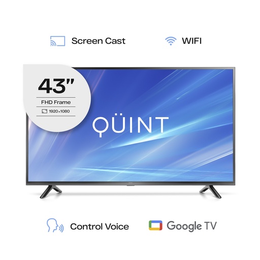 [QT3-50 GTV2024 UHD] Smart Tv Led 50 HD Quint Con Google TV