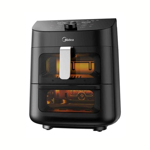 [AF-D211BAR1] Air Fryer Sin Aceite Digital Midea Smart 2 Zonas 11 Litros Negro