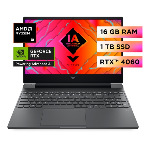 [A14LSLA] Notebook HP Victus Gaming AMD Ryzen 5 15.6" GeForce RTX 4060 16GB RAM 1TB SSD Windows 11 Home  - 15-fb2024la