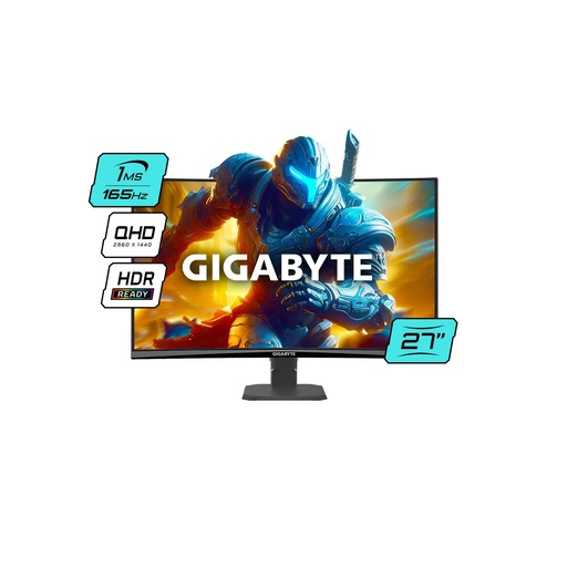 [GS27QC US1] Monitor Gamer Gigabyte Curvo 27 QHD 165Hz 1Ms