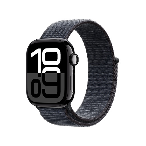 Apple Watch Series 10 GPS 42mm Jet Black Aluminium Case with Black Sport Band - M/L
