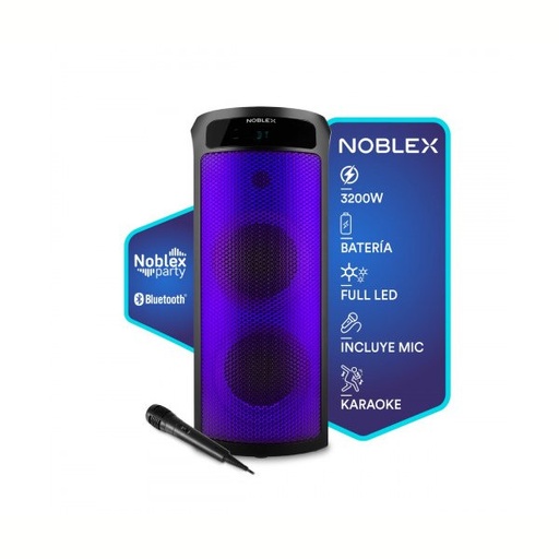 [94MNT490F] Torre De Sonido Noblex Bluetooth 3200W