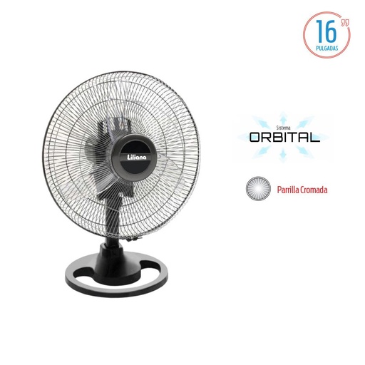 [VSOC16] Ventilador de Mesa 16" Orbital Liliana - Parrilla Cromada